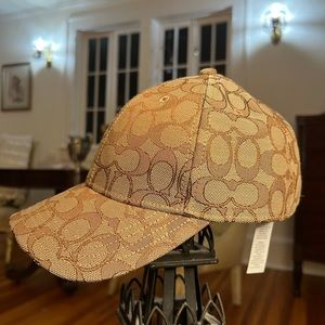 COACH Baseball Cap in Signature Jacquard | Khaki Color | Never Worn